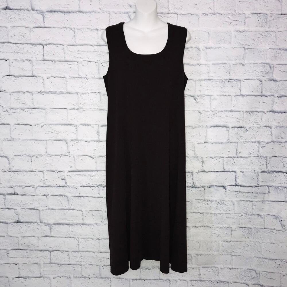 Jones NY Brown Sleeveless Shift  Dress